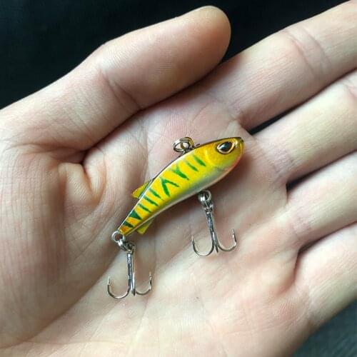 1pcs Sinking Mini VIB Fishing Lure 4cm 4g Vibration Artificial Baits Winter Ice Fishing Wobblers Bass Crankbait Fishing Tackle