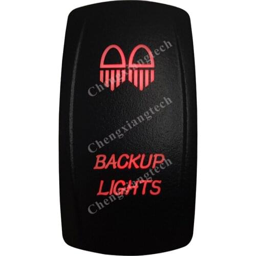 12v 24v Car Boat Dashboard Rocker Toggle Switch Backup Lights 5 Pin ON OFF SPST Red Led Switch for Carling ARB Narva 4x4 Style