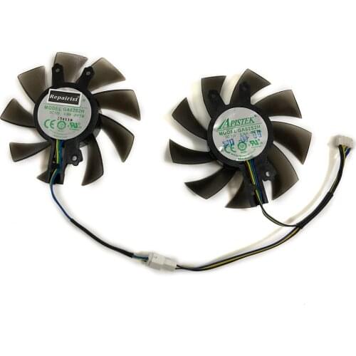 2Pcs/set GA82S2H GTX1060 GK-RTX2060 GPU VGA Cooler Fan For kuroutoshikou GALAKURO GF-GTX1060 KFA2 GTX 1060 Video Card Replace