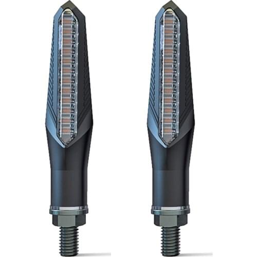 2pcs Universal LED Turn Lamp Mini Motorcycle Turn Signal Indicators Amber Lamp Waterproof Motorbike Lights 12V