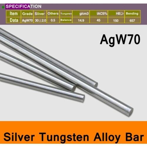 AGW70 Ag-W Sliver Tungsten Alloy Bar Round Spot Welding Electrode Mould CNC Material Well Know Brand KWKSTEEL