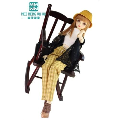 BJD accessories Doll clothes for 58--60CM 1/3 SD SDDolls toys Ball Jointed Doll Sweaters, plaid pants leather shoes
