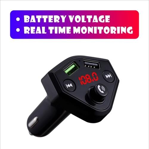New FM Transmitter Bluetooth 5.0 Car kit Dual 3.1A USB Car Charger USB MP3 Music Receiver Player Support TF/U Disk