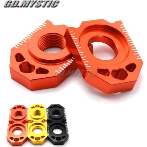CNC Rear Chain Adjuster Axle Block For SX SX-F XC XC-F EXC EXC-F XC-W XCF-W 85 125 150 300 350 450 530 SX85 EXC250 EXC300