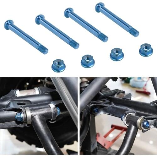 NICECNC M10*P1.25 80mm Lower A-arm Bolts Screws Nuts For Yamaha GRIZZLY KODIAK RAPTOR 125 250 350 50 550 700 700R Titanium Alloy