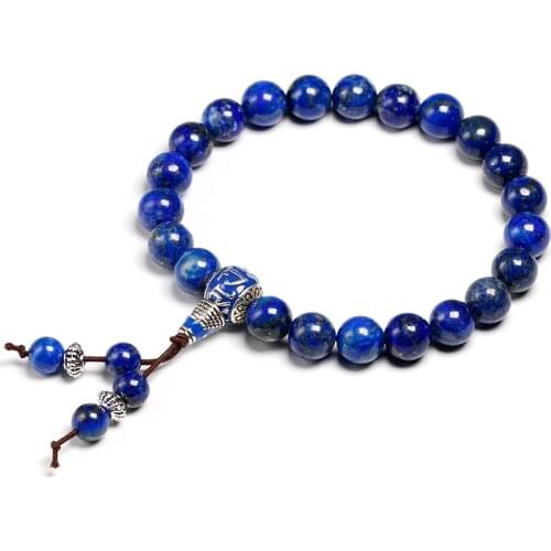 High Quality Lapis Lazuli Bracelet Natural Stone 8mm Beads Men Women Bangles Handmade Beaded Buddha Yoga Meditation Jewelry
