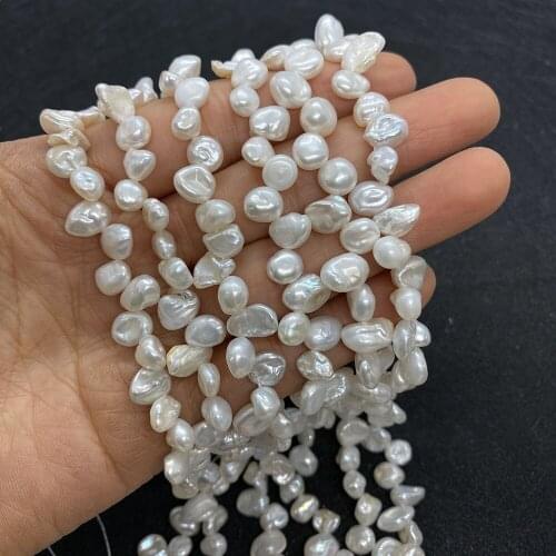Fine 100% Natural Freshwater Pearl Flat Shape Beads DIY for Jewelry Making Bracelet Necklace Earrings for Women Wholesale Beads