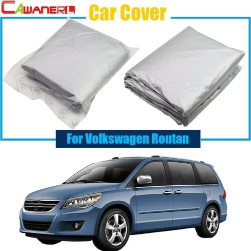 Cawanerl Car Cover UV Anti Outdoor Snow Rain Sun Resistant Cover Dust Proof For Volkswagen Routan