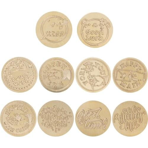 Retro Wax Seal Head Replace Copper Head Brass Sealing Wax Stamps Head for DIY Scrapbooking Stamps Craft for Wedding Decor