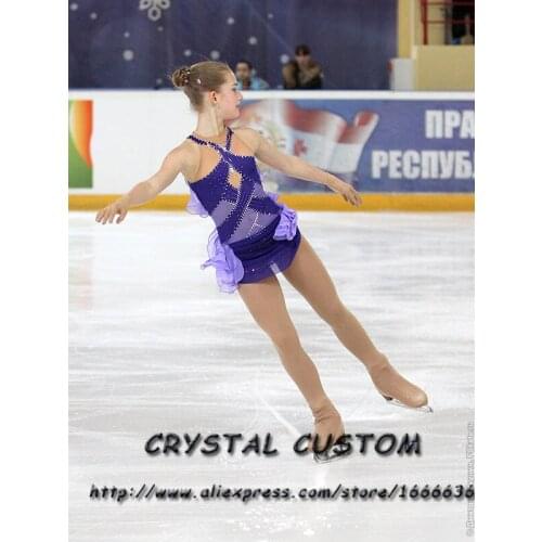 Kids Ice Skating Dresses Fashion Graceful New Brand Girls Figure Skating Dress Competition DR4056