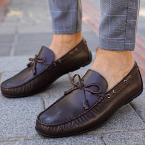 Hakiki Deri 12221 Kahve Deri Driver Tipi Şık Davetlerin Vazgeçilmez Ayakkabısı Hava Alabilir Ve İndirimli Fiyatı Satış