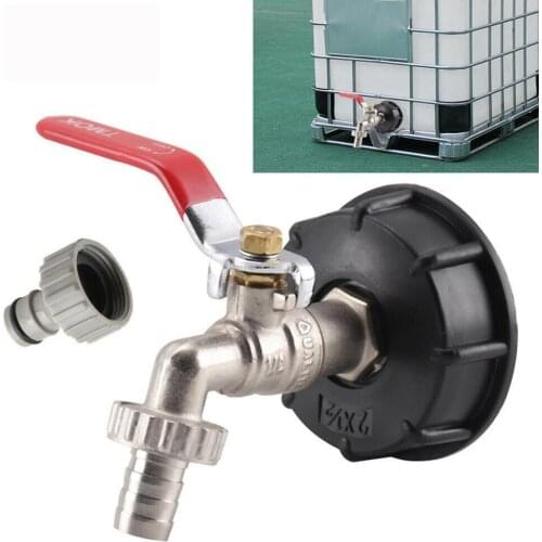 IBC Water Tank Hose Connector Drain Adapter 1/2" Garden Hose Faucet Parts Water Tank Hose Connector Wholesale dropshipping