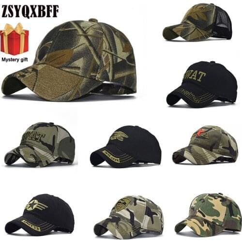 Camouflage baseball cap outdoor sports sunshade army military hunting tactical hat hiking fishing embroidery hat men
