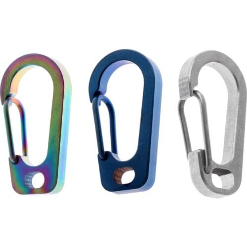 Titanium Alloy Carabiner D-Ring KeyChain Clip Snap Hook Camping Sports