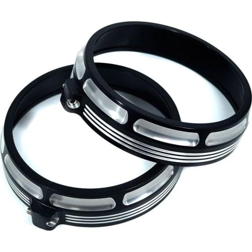 Motorcycle Burst Collection Trim Ring 4 1/2" Auxiliary Lamp Headlight For Harley Softail Touring Electra Glide Street Glide FLHX