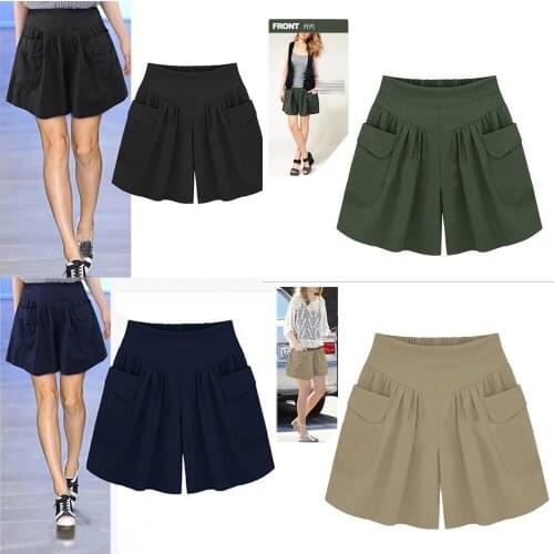 Women Oversize Solid Loose Short With Pockets Lady Fashion Summer Casual Female Beach Swimwear Short Pantalones cortos de mujer