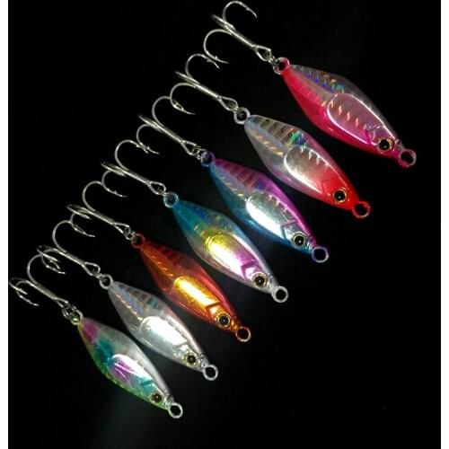 Hot Sale7pcs Metal Lure Fishing Spoon Freshwater Fishing Hard LureSliceJigBait Spoon Fishing Tackle Metal Jigging