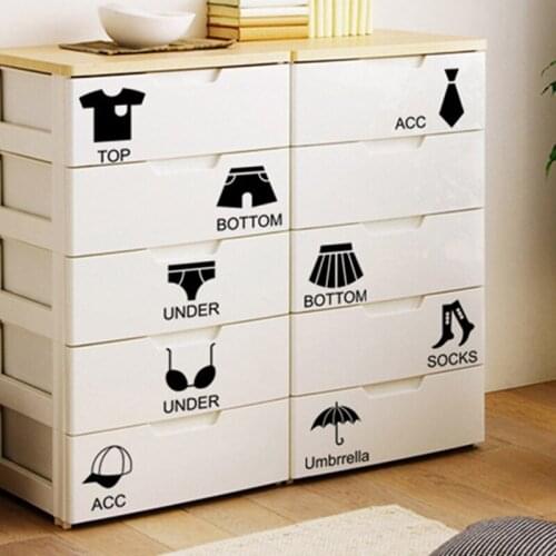 Hot Dressing Classification Personalized Furnishings Drawer Wardrobe Wall Stickers DIY Logo Affixed Stickers Are Jiezhuang