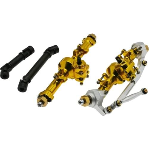 RC Metal Accessories Aluminum Alloy Front Rear Axles with Back Cover for Axial SCX24 Durable DIY Replacement Parts