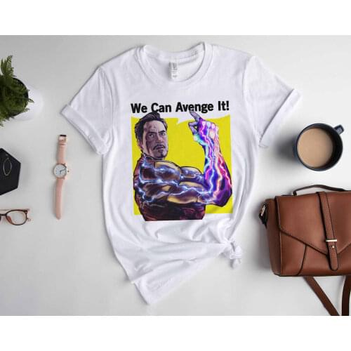 We Can Avenge It Man T-shirt Funny Colorful Gems Printing Tee Movie Yellow Graphics Man TopsLightning Casual Man Clothes