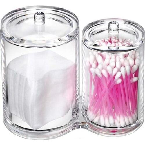 New Clear Cotton Swab Bud Ball Pad Storage Holder Acrylic Make up Organizer Box Cosmetic Makeup Case Container Q-Tip
