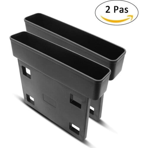 2 PCS Storage Box Car Organizer Seat Gap Case Pocket Car Seat Side Slit for Wallet Phone Coins Cigarette Keys Cards Universal
