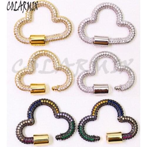 6Pcs Cloud zircon Pendants jewelry accessories for necklace making mix kinds zircon pendant fashion jewelry for women 50939