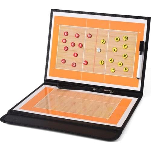 Professional Foldable Outdoor Indoor Sports Volley Tactics Board For Coach With Magnetic Pen And Chess Pieces