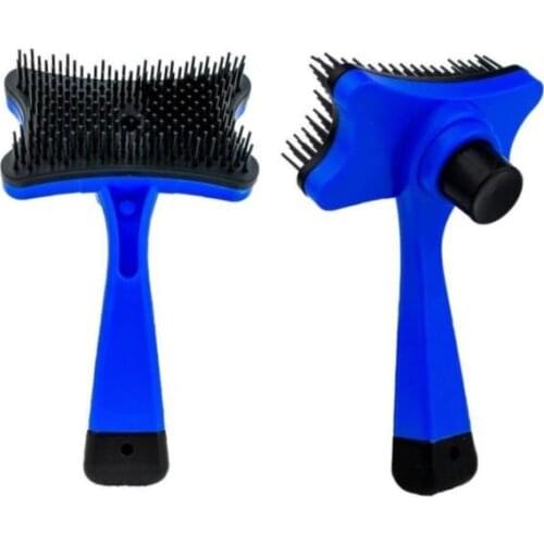 Pet Comb-Self-Cleaning Brush-Blue