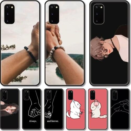 Couple pattern Phone cover hull For SamSung Galaxy S 8 9 10 20 21 Plus note 5G Lite Ultra Black Shell Cover