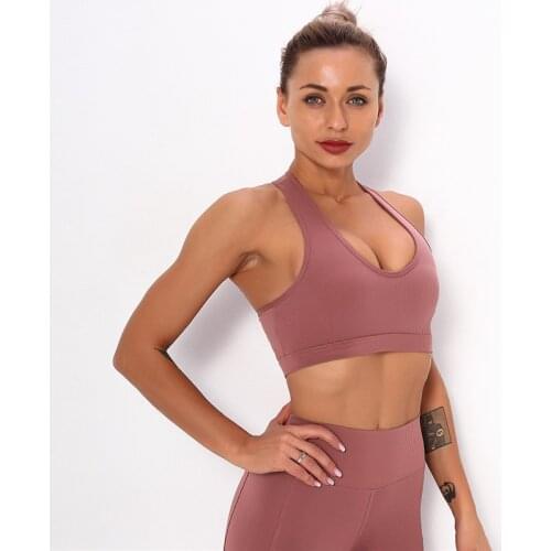 Sexy Bralette Sport Bra Women Fitness Cross Backless Gathered Bra Quick-Dry Gym Running Tank Tops Breathable Sports Wear