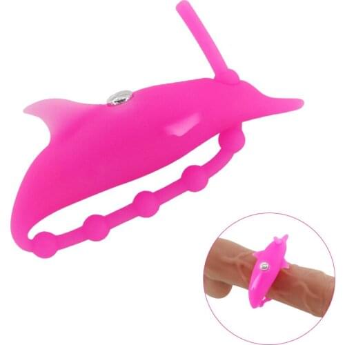 EXVOID Delay Ejaculation Cock Silicone Rings Penis Vibrating Ring Extender Sex Toys for Men Ereciton Vibrator Fish Type