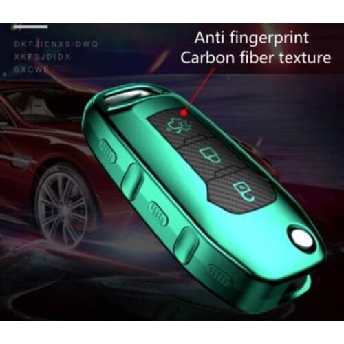 For Ford Escort Kuga TPU fold Carbon fiber pattern Car Key Case Cover Shell Bag