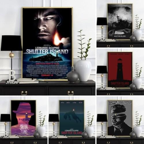 Shutter Island Vintage Abstract Movie Cover Posters and Prints Wall Art Canvas Painting Pictures for Living Room Home Decor