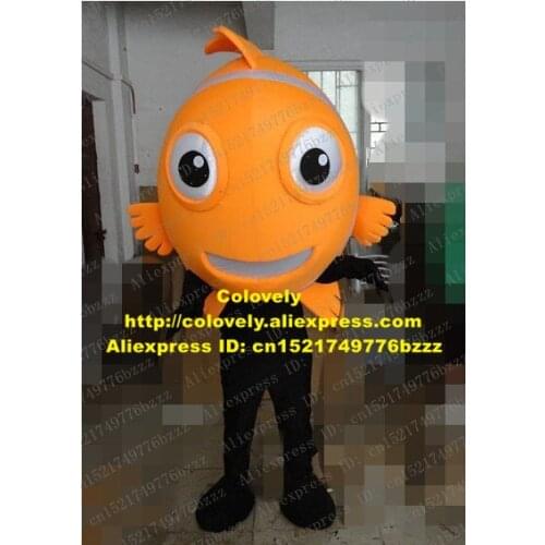Vivid Orange Clownfish Mascot Costume Mascotte Clown Fish Anemone Fish Adult With Big Bright Eyes Small Fins No.3585 Free Ship
