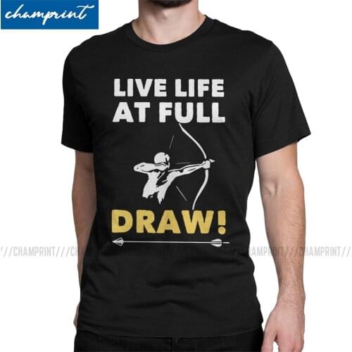 Leisure Archery Funny T-Shirt for Men 100% Cotton T Shirt Bow Arrow Archer Hunting Sports Short Sleeve Tees Unique Clothes