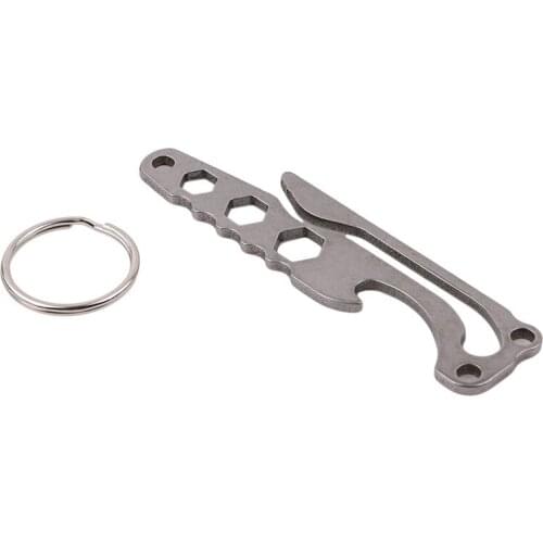 Stainless Steel Belt Clip Money Clip With Slotted Screw Bottle Opener Multi-Function Keychains Clip Holder