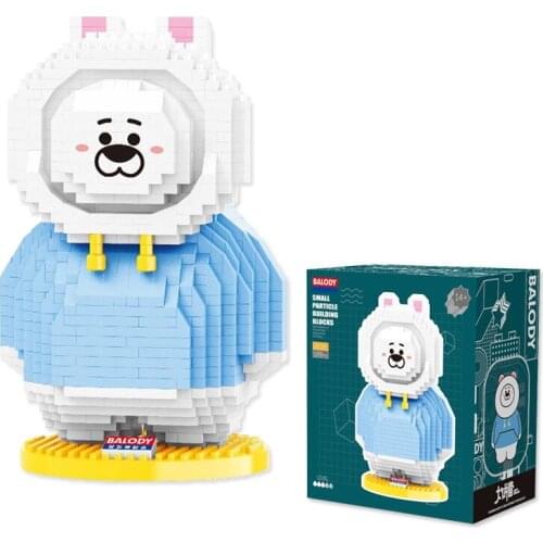 1078PCS+ Mini Bricks Micro ABS Polar Bears Cartoon Particle Building Blocks Cute Model Toys For Children Friend Gift 18159