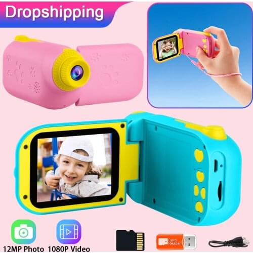 Prograce 12MP Kids Video Recorder Camera Toy for Children Digital Camera Photo Child Camera Girls Toy Kid Birthday Gift for Boy