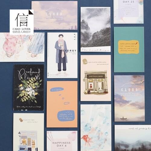 28 Sheets/Set Novelty Lucas Town Series Lomo Card/Greeting Card/Wish Card/Christmas and New Year Gifts