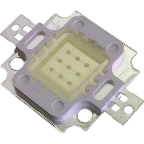 50pcs 10W LED High power LED floodlight bead 10000k 20000k 30000k cool white 900mA 9-12V 800-1000LM 30mil Chip Free shipping