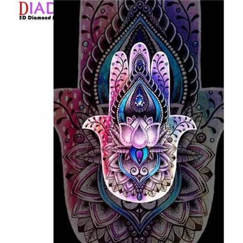 5D DIY Diamond Painting Mandala "Hand of Fatima" Full Square/Round Drill 3D Embroidery Cross Stitch Mosaic home decoration Gifts