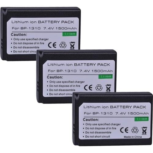 Tectra 3pcs BP-1310 BP 1310 BP1310 Battery for Samsung NX11 NX20 NX5 NX10 NX100 1500mAh bateria Camera Battery