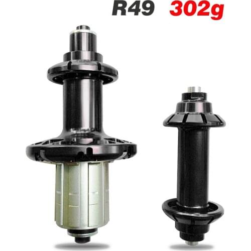 Ultra light Taiwan Aluminium black powerway R49 hub for Carbon Road ENDURO cycling 20/24 holes V brake Straight pull hub