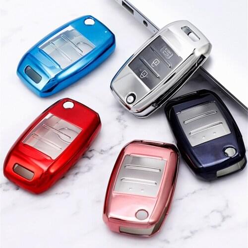 360° Protection TPU Car Key Case For Kia Rio 3 4 Ceed Sportage Picanto Borrego Soul Key Cover Anti-wear Transparent Key Shell