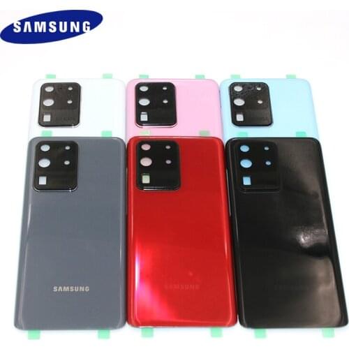 S20 Ultra G988F/DS Original Back Housing Case For Samsung Galaxy S20 G980 S20 plus G985 Back Battery Cover Camera Lens Frame