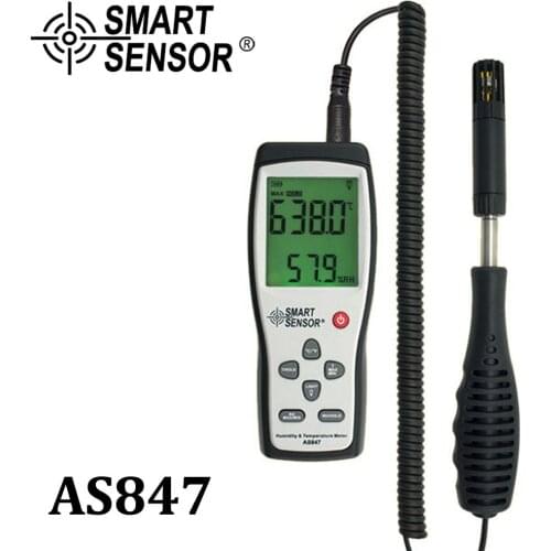Smart sensor AS847 split digital hygrometer humidity meter 2 in 1 K Type Thermocouple humidity gauge temperature humidity sensor