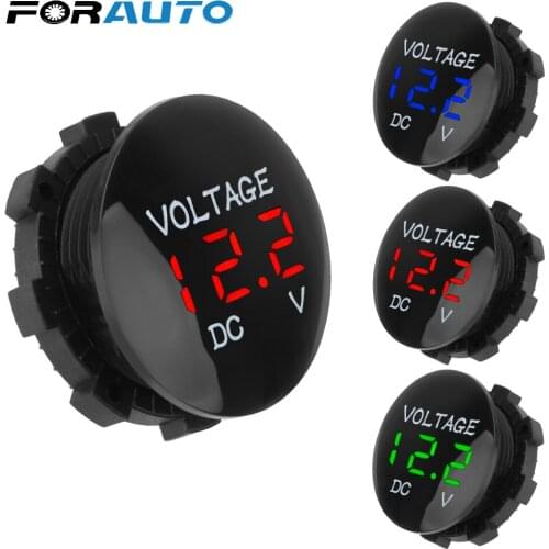 FORAUTO Digital Panel Voltmeter Voltage Meter Tester Led Display For Car Auto Motorcycle ATV Truck Refit Accessories