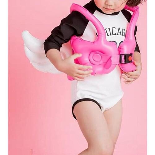 Childrens Angel Inflatable Swimsuit Baby Buoyancy Vest Life Jacket Swim Ring