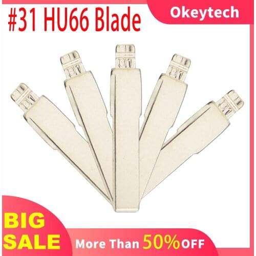 Okeytech 10PCS/Lot #31 HU66 Key Blade Flip KD Remote Key Blade For VW PASSAT BORA FOR SEAT FOR SKODA For Audi A6 A4 Q3 TT